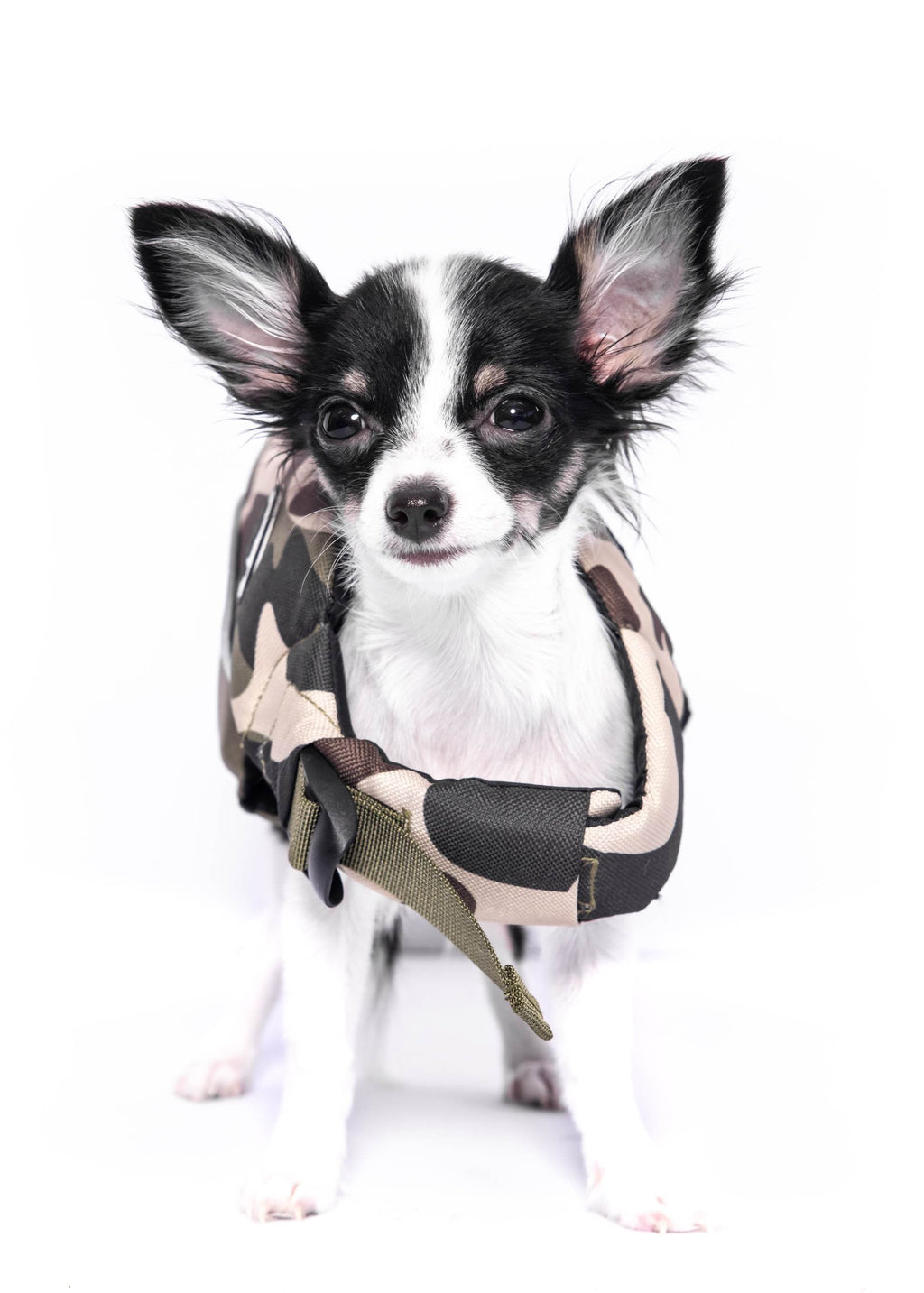The Doggo'Float Dog Life Jacket By Doggos Wear In Army Camo Safety Vest