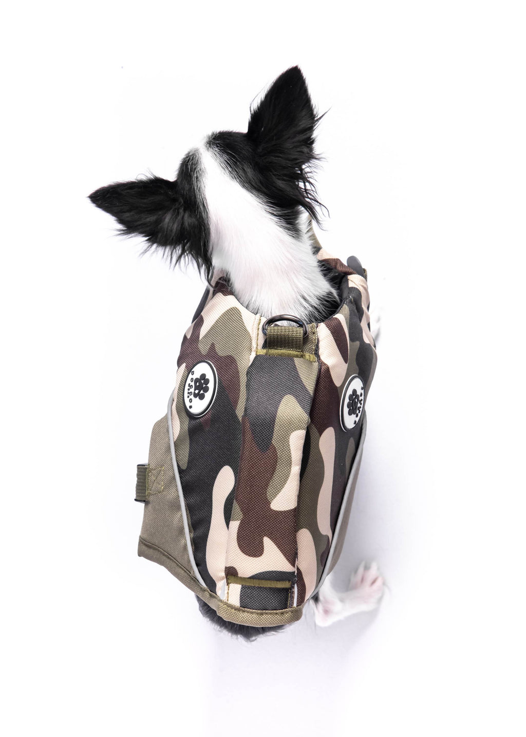 The Doggo'Float Dog Life Jacket By Doggos Wear In Army CamoSafety Vest